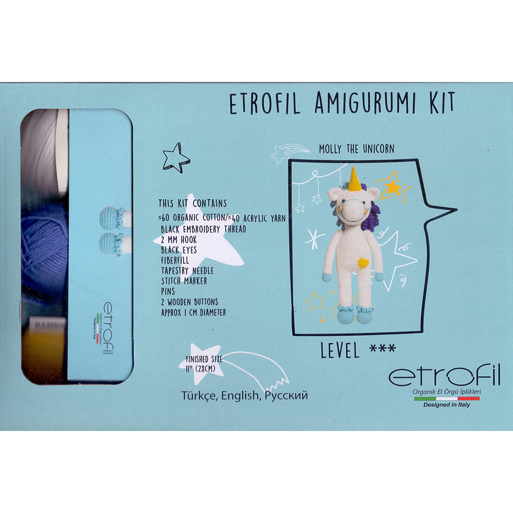 Bộ dụng cụ làm thú bông Etrofil Amigurumi Kit - Molly The Unicorn