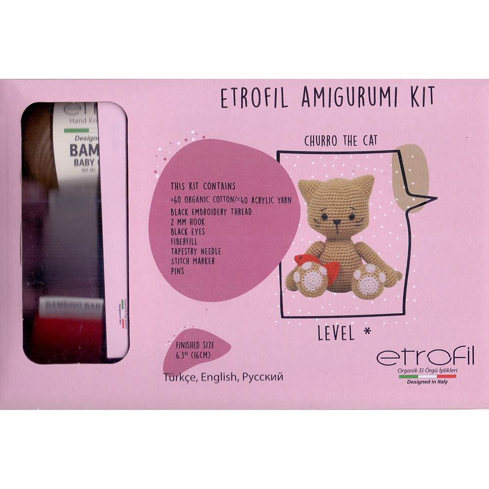Bộ dụng cụ làm thú bông Etrofil Amigurumi Kit - Churro The Cat