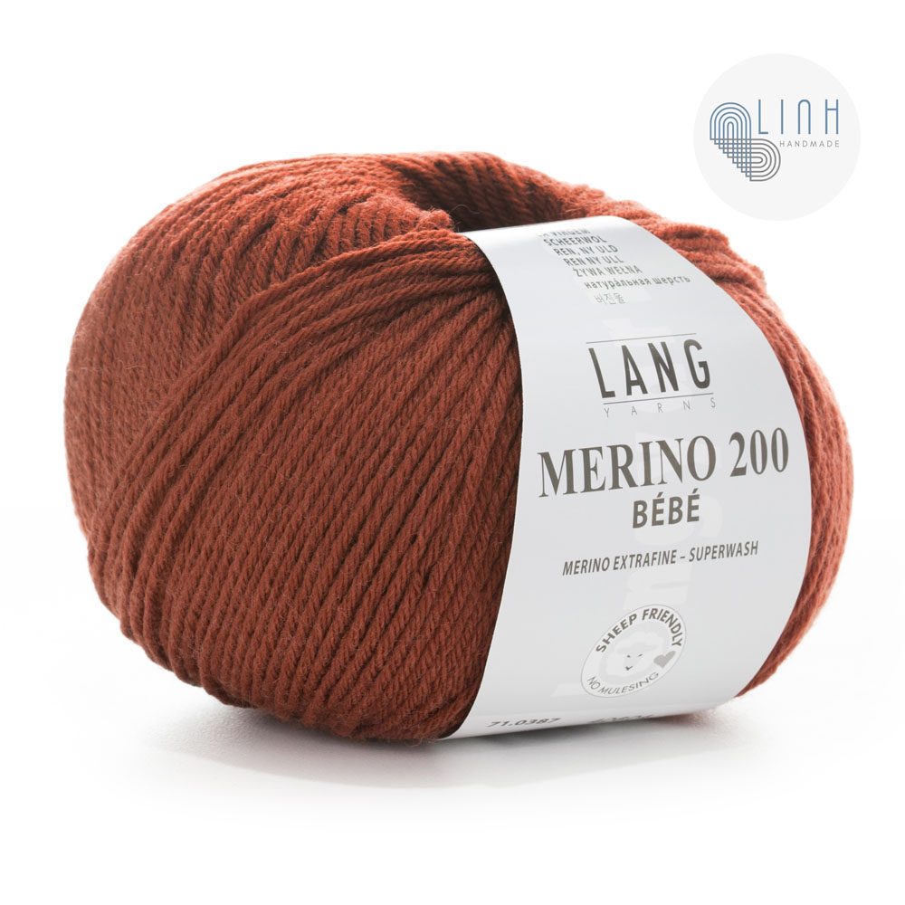 Cuộn Len Sợi Lông Cừu Yarn Wool Lang Merino 200 Bebe