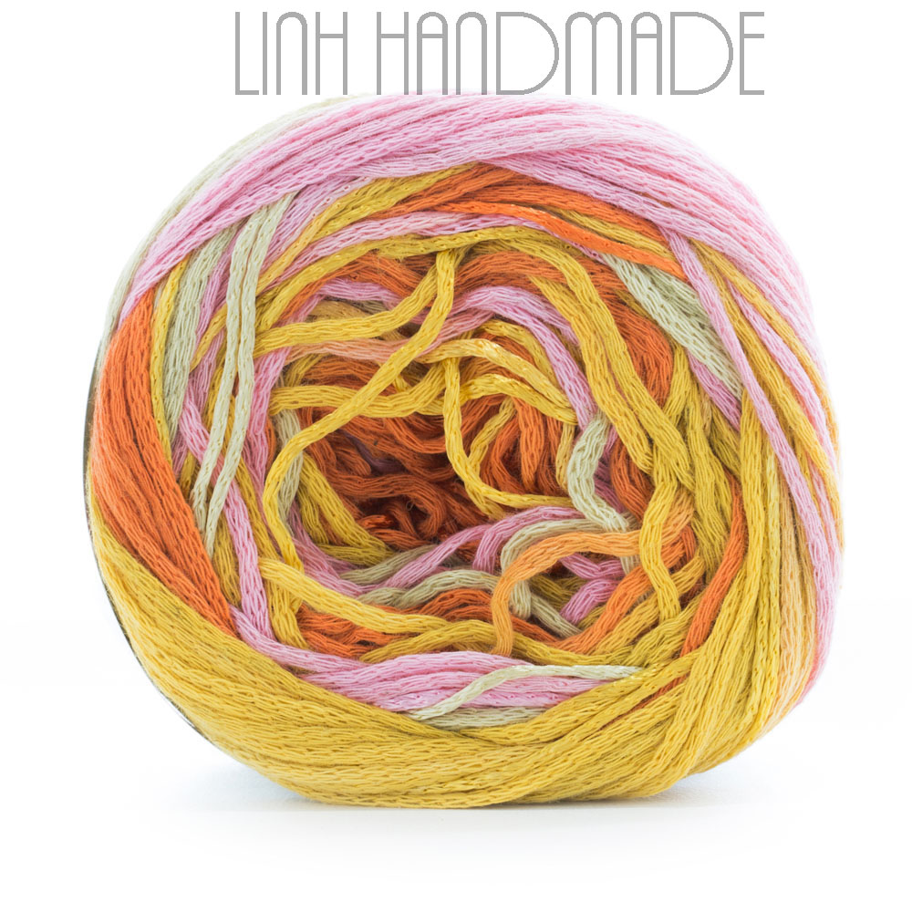 Cuộn len sợi cotton bóng pha sợi lanh linen Lana Gatto Portofino