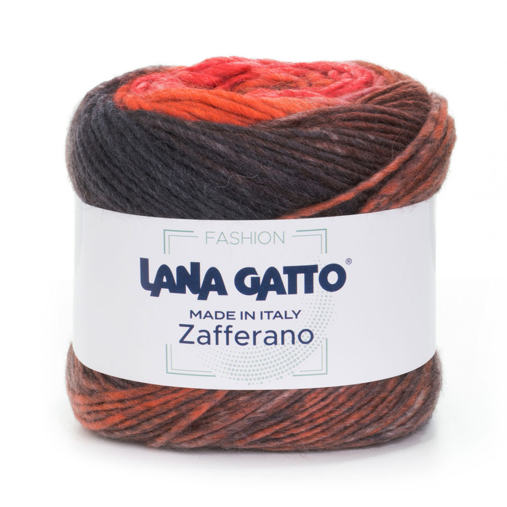 Cuộn Len Sợi Lông Cừu Merino Pha Alpaca và Lụa Tơ Tằm Lana Gatto Zafferano
