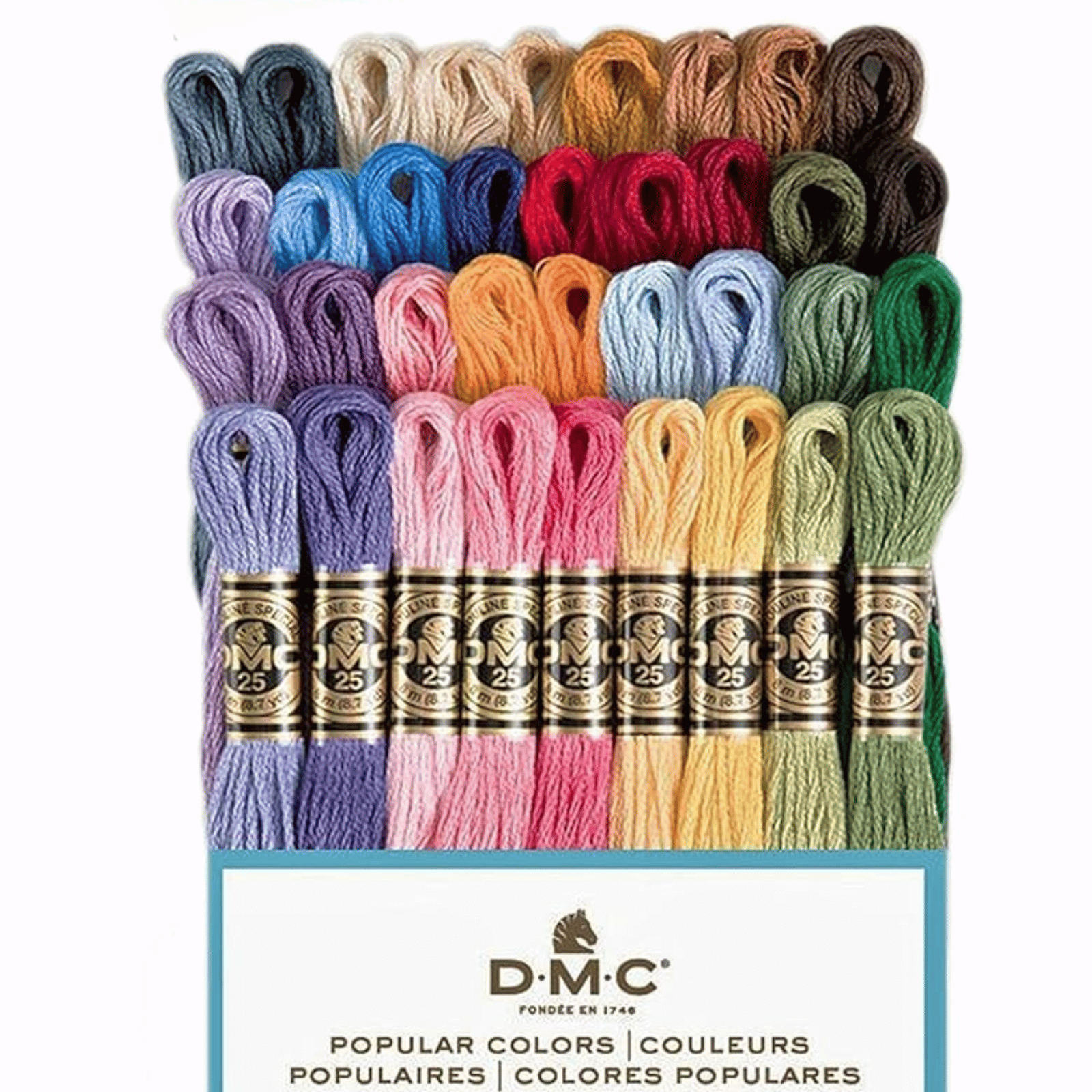 Set chỉ thêu DMC Embroidery Floss Pack Popular Colors 117F25Pc36