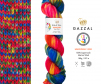Cuộn len sợi lông cừu loang nhiều màu cầu vòng Gazzal Unicorn Yarn Wools Superwash Merino