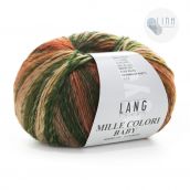 Cuộn Len Lông Cừu Loang Nhiều Màu Yarn Wool Lang Mille Colori Baby