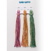 Cuộn len sợi cotton bóng pha sợi lanh linen Lana Gatto Portofino