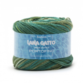 Cuộn len sợi cotton bóng pha sợi lanh linen Lana Gatto Portofino