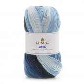 Cuộn len sợi đan tay loang nhiều màu acrylic pha lông cừu DMC Brio Ref.8121