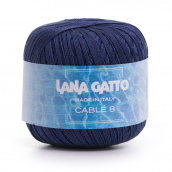Cuộn len sợi cotton bóng Ai Cập siêu mềm và mát Lana Gatto Cablé 8