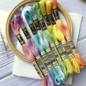 Set chỉ thêu DMC pastel rainbow color
