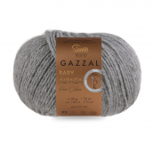 Cuộn len sợi lông cừu Merino pha lạc đà Alpaca màu tự nhiên không nhuộm Gazzal Baby Alpaca Pure Color